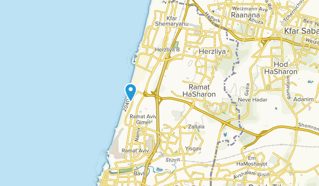 Ramat Ha-Sharon, Gush Dan Map