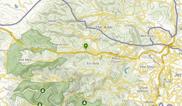 Tzova, Jerusalem Map