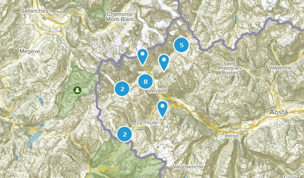 Courmayeur, Aosta Valley Map