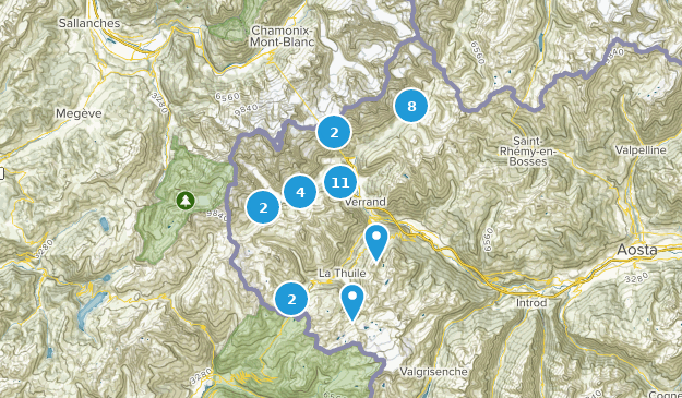 Courmayeur, Aostatal Map