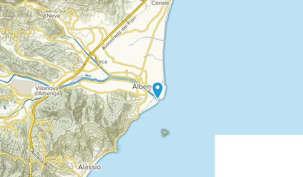 Albenga, Liguria Map