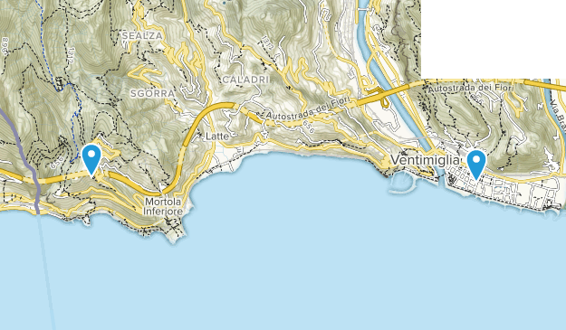 Ventimiglia, Liguria Map