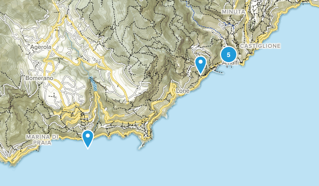Amalfi, Salerno Map