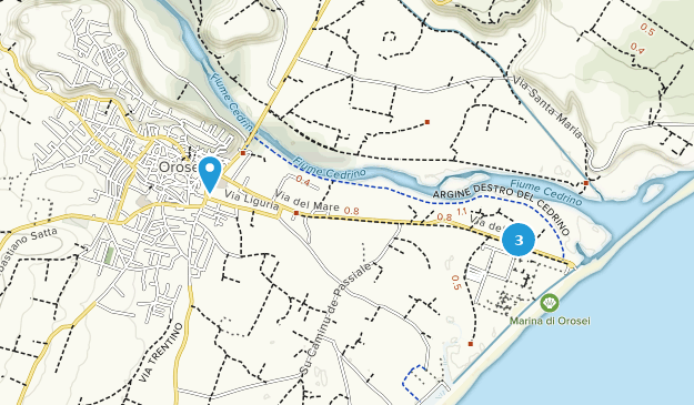 Orosei, Sardinia Map