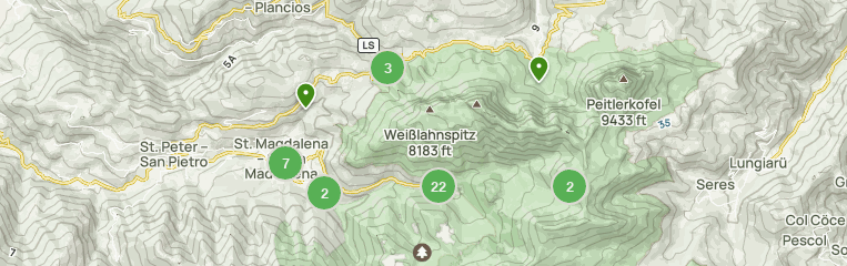 Carte de randonnée n° 627 - Villnösstal, Val di Funes (Italie