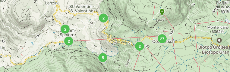 Seis am Schlern, Südtyrol: Routenkarten