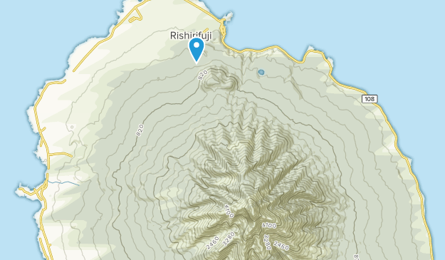 district de Rishiri, Hokkaido Map