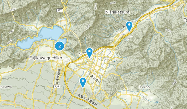 Fujiyoshida Shi, Yamanashi Map