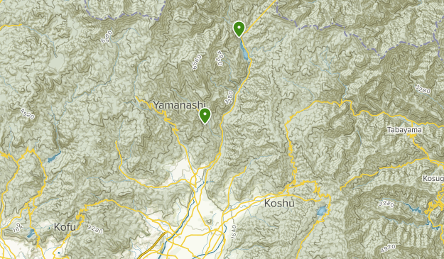 Koshu Shi, Yamanashi Map