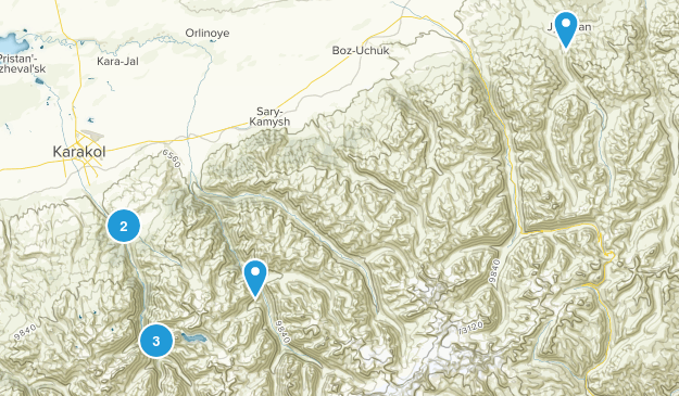 Ak-Suu, Ysyk-Köl Map