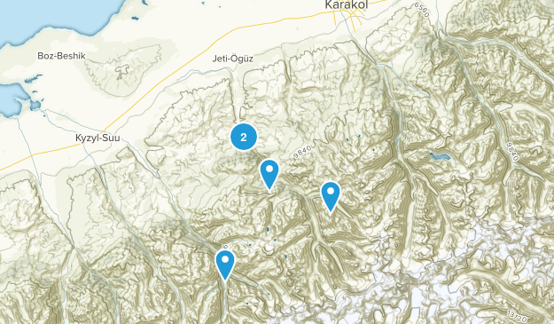 Jeti-Oguz, Ysyk-Köl Map