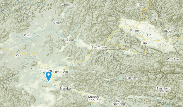 Ban Chom Thong, Provincia de Xiangkhoang Map