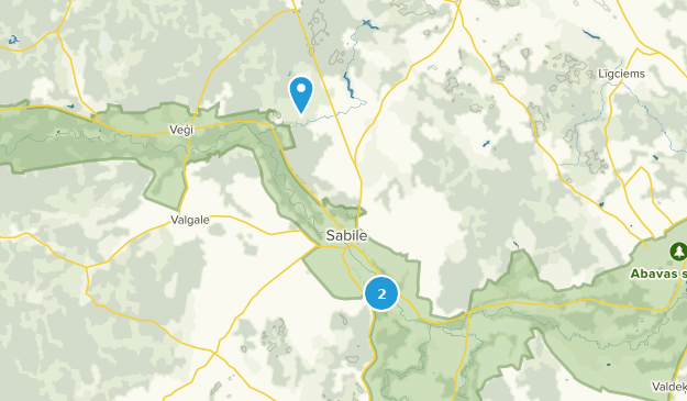 Abava River, Courland Map