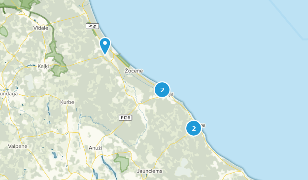 Roja, Courland Map