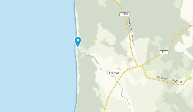 Užava, Courland Map