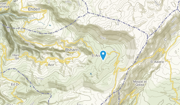 بشري, North Lebanon Map