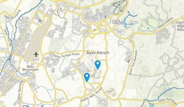 Ayer Keroh, Malaca Map