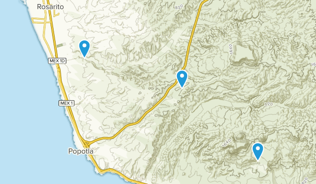 Playas de Rosarito, Baja California Map