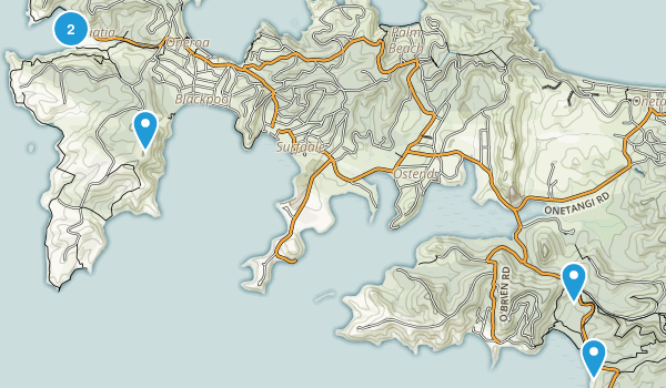 Oneroa, Auckland Region Map