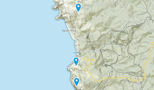 Piha, Auckland Region Map