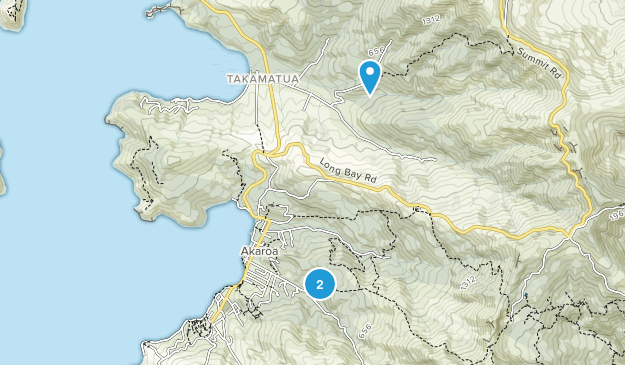 Akaroa, Canterbury Region Map