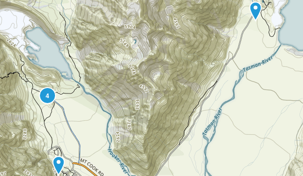 Aoraki/Mount Cook, Canterbury Region Map