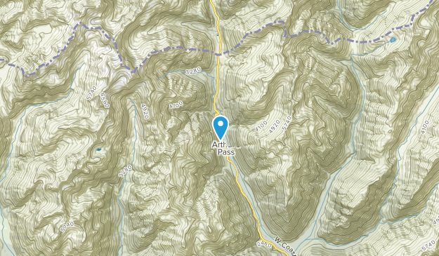 Arthur's Pass, Canterbury Region Map