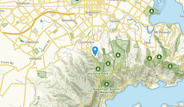 Cashmere Hills, Canterbury Region Map