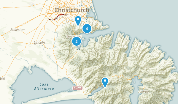 Lyttlelton, Canterbury Region Map