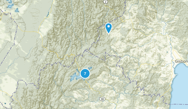 Waikaremoana, Hawke's Bay Region Map