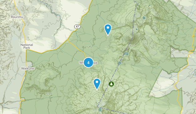 Whakapapa Village, Manawatu-Wanganui Region Map