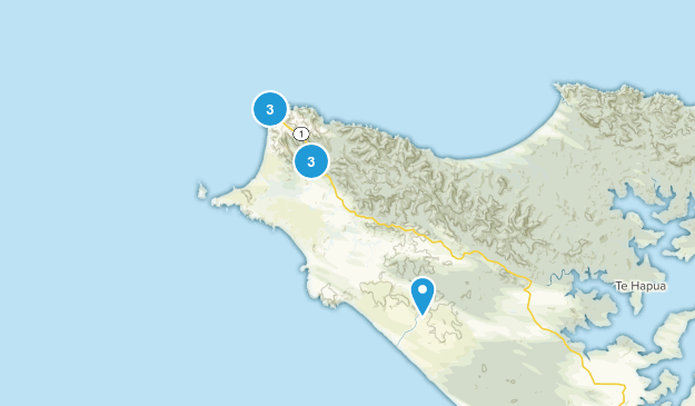 Cape Reinga, Northland Region Map