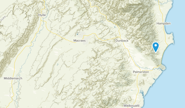 Trotters Gorge, Otago Region Map