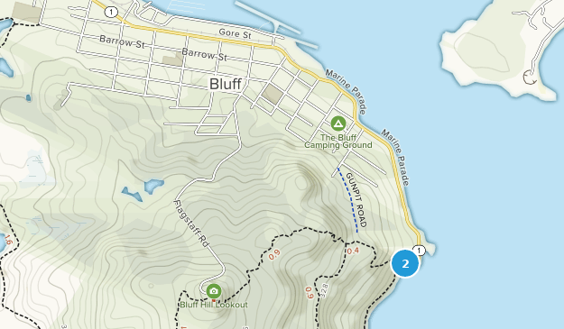 Bluff, Southland Map