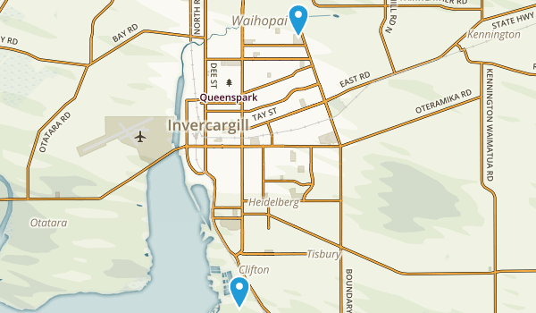 Invercargill, Southland Region Map