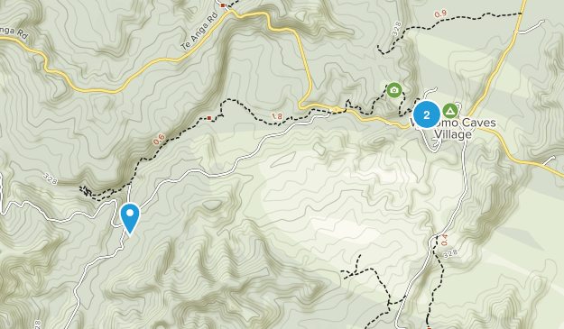 Waitomo Caves, Waikato Region Map