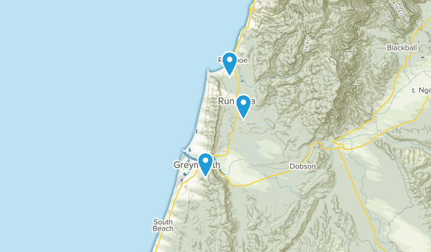 Greymouth, West Coast Map