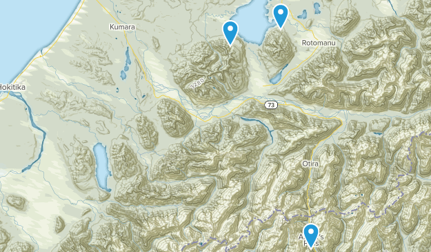 Kumara, West Coast Map