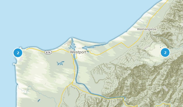 Westport, West Coast Map