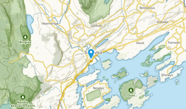 Sandvika, Akershus Map