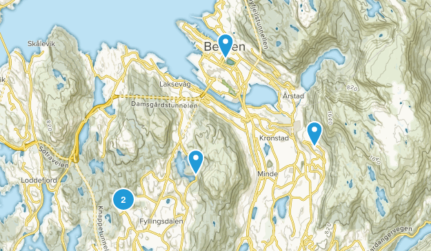 Bergen, Hordaland Map