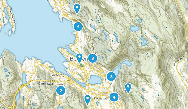 Bergen, Hordaland Map