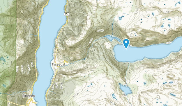Tyssedal, Hordaland Map