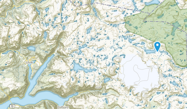 Ulvik, Hordaland Map