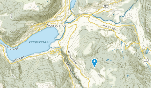 Voss, comté de Hordaland Map