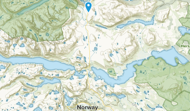 Øystre Slidre, comté d'Oppland Map