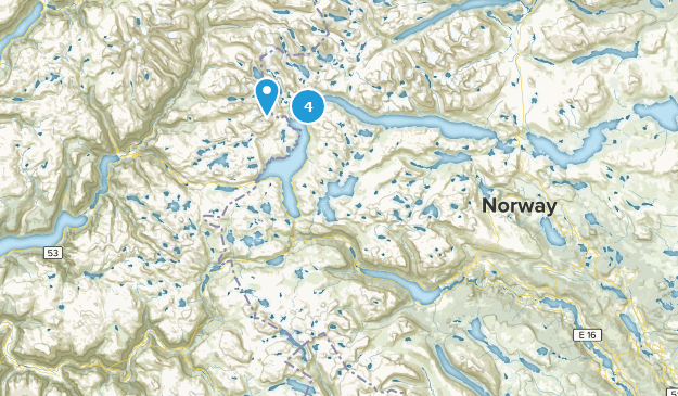Vang, Oppland Map