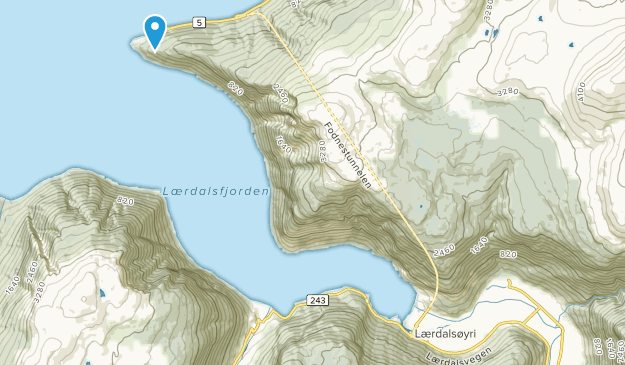 Lærdal, Comté de Sogn og Fjordane Map
