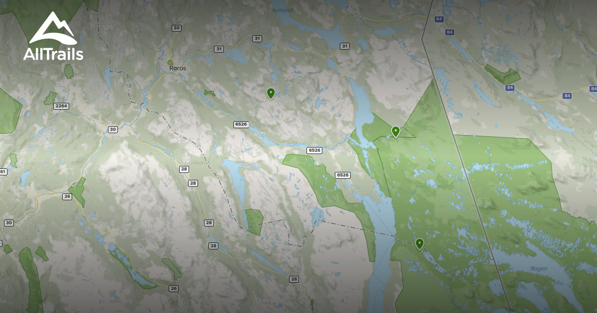 Line Map Röros 10 Best trails and hikes in Røros | AllTrails