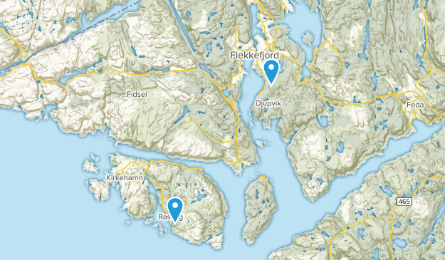 Flekkefjord, Comté de Vest-Agder Map